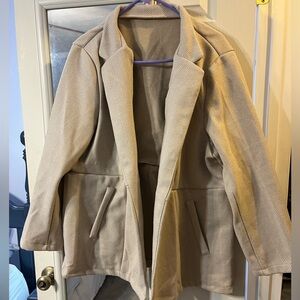 Shein Beige herringbone Blazer 3xl